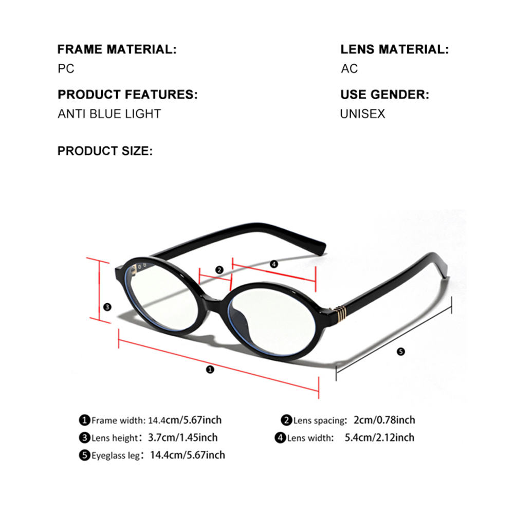 DDDLONG, gafas ovaladas antiluz azul, gafas graduadas, montura para hombres, gafas de sol para mujeres, lentes ópticos reemplazables D399
