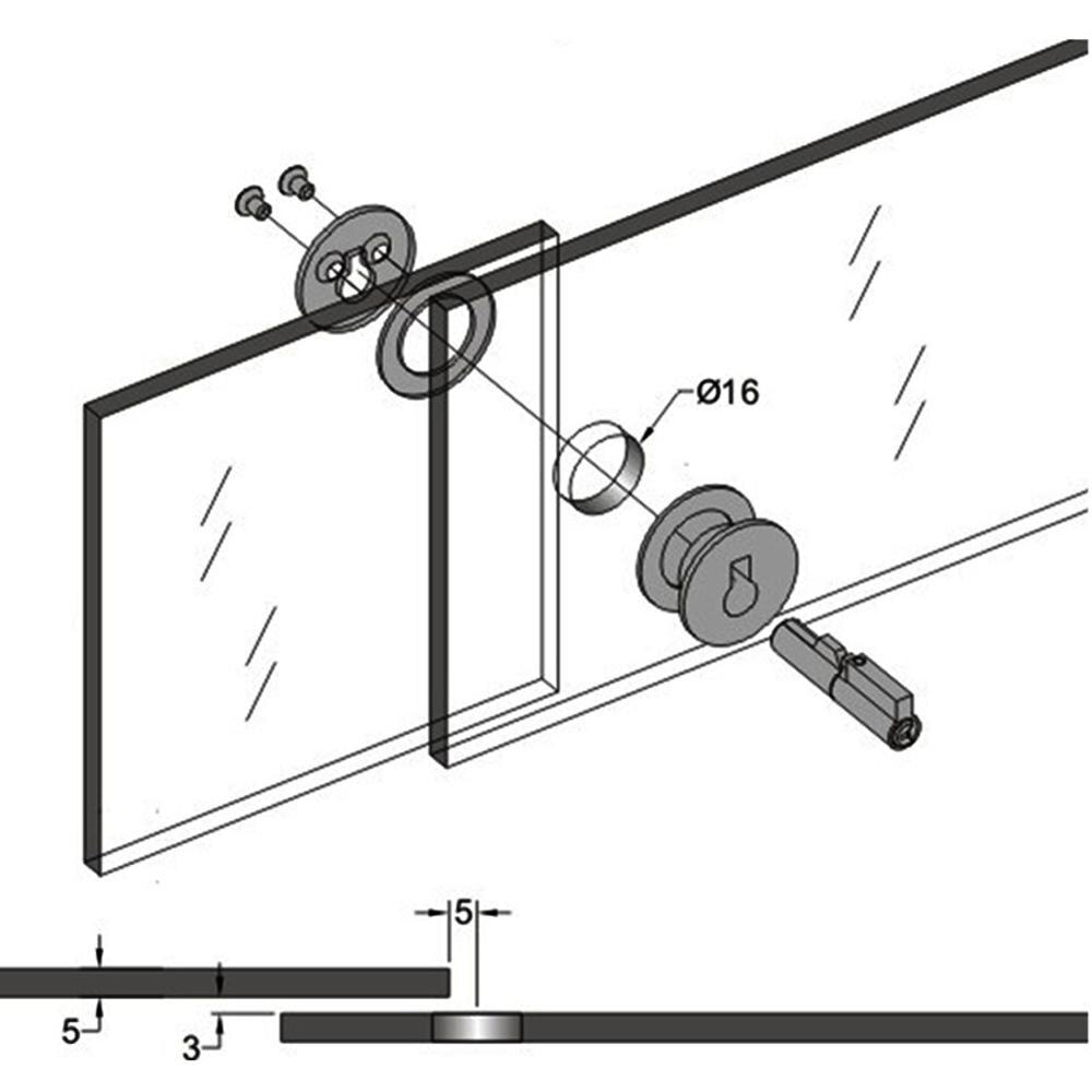 Sliding Glass Showcase Lock Cabinet Display Showcase Drawer Case Sliding Glass Push Door Ratchet Lock All Keyed Alike