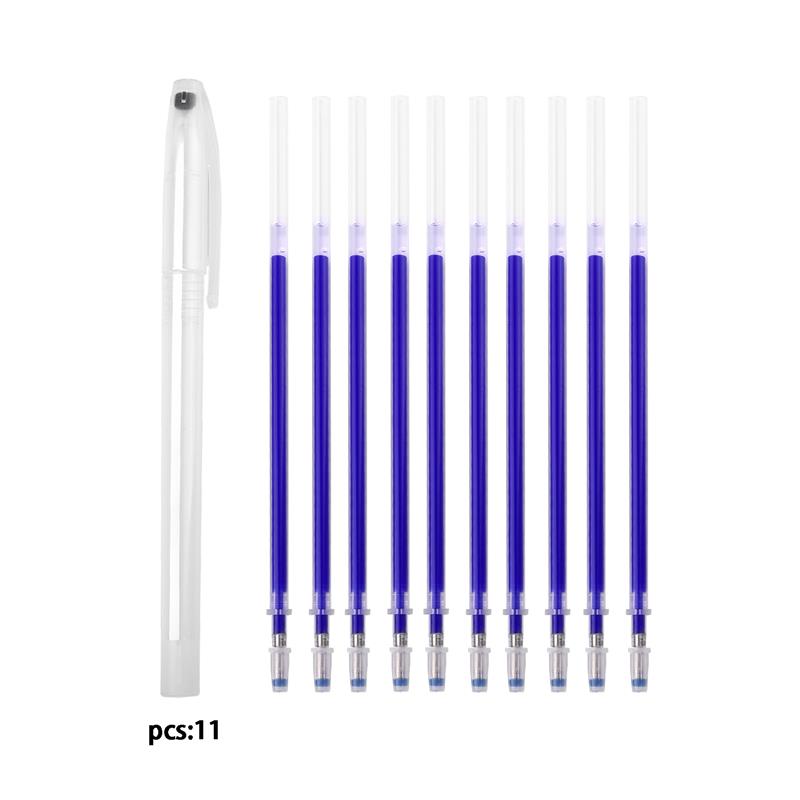 Stylo marqueur magique effaçable à la chaleur, 10 pièces/ensemble, stylo pour tissu disparaissant la température, marquage de ligne, accessoires de couture artisanaux pour bricolage: jaune clair
