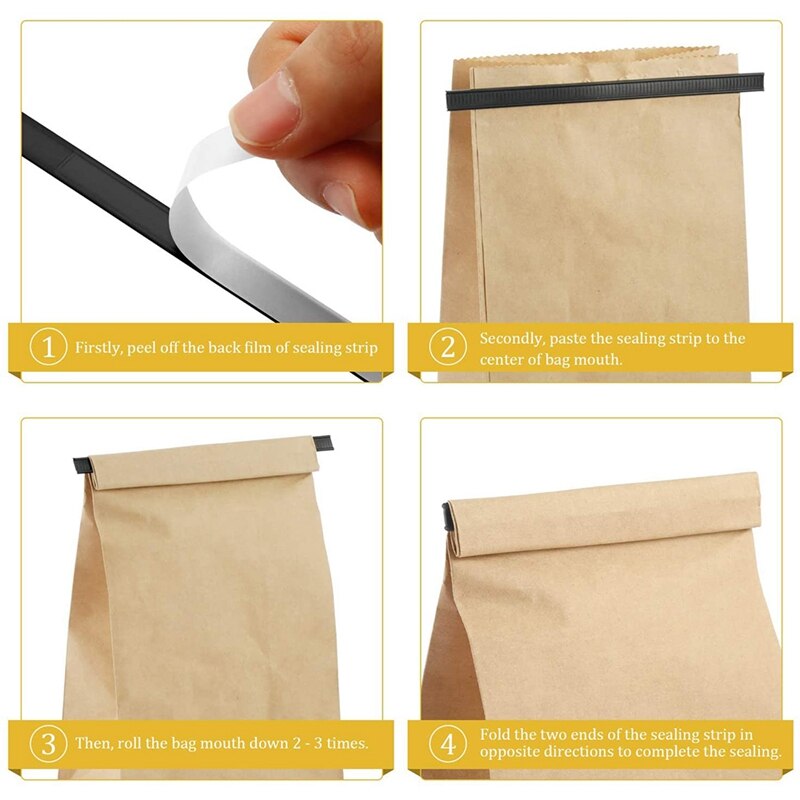 200 Pieces Peel and Stick Tin Ties 5.5 Inch Coffee Bag Ties for Bag Sealing Strips and Food Storage