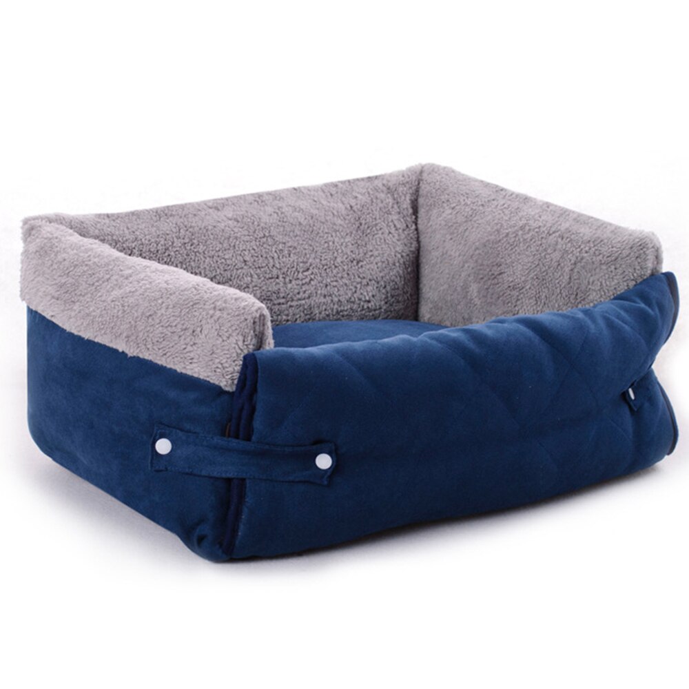 Haustier Hund Bett für Hunde Haus für Katze Korb Panier Hund Betten Kissen matt Decke Haustiere Liege für Hunde Haustier produkte für Hunde: GreyBlue Hund Bett / L