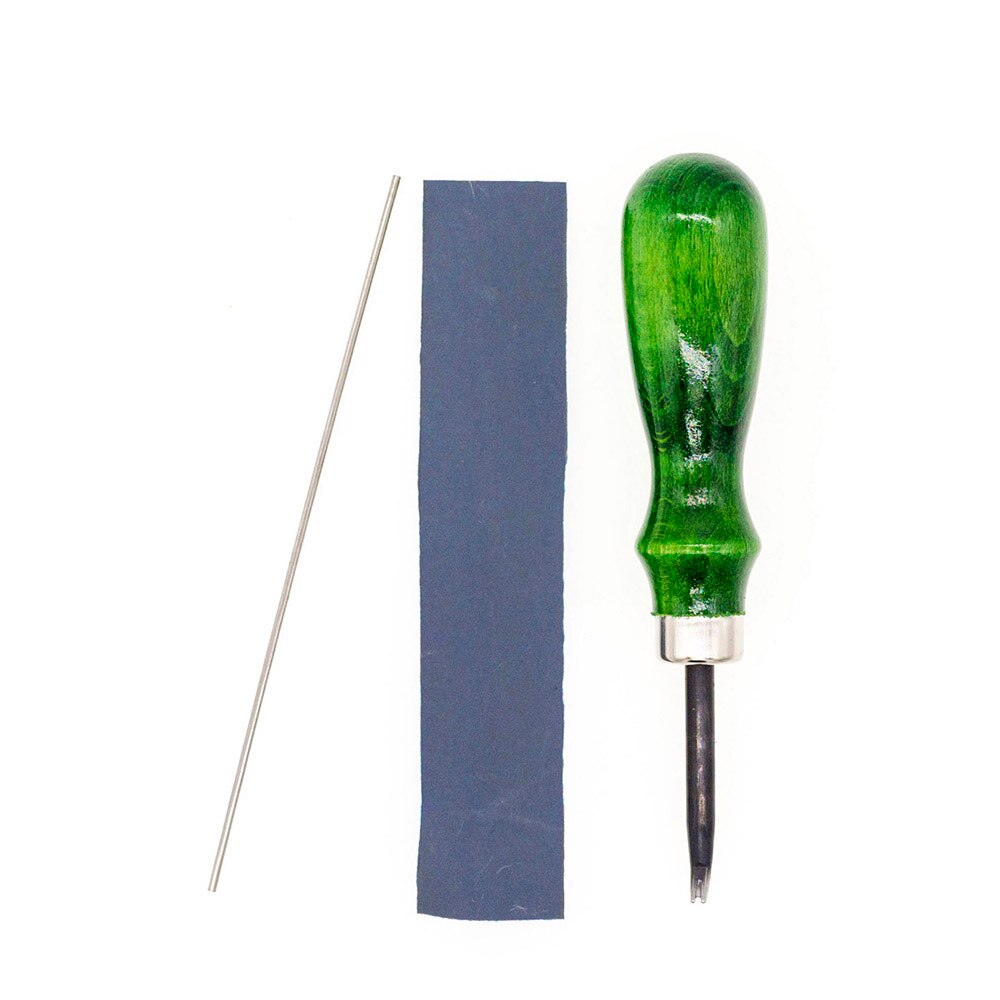 Green handle 5 type Leather craft Edge Skiving Beveler Leather DIY Tool: Size 0