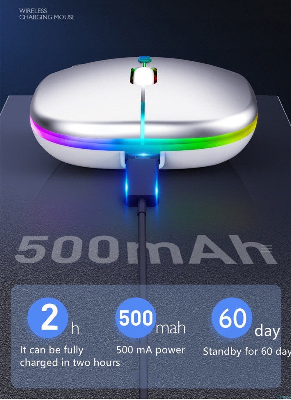 Bluetooth Draadloze 2.4Ghz Muis Usb Optische Muis Oplaadbare Rgb 1600Dpi Muis Computer Ergonomische Gaming Muis Voor Laptop Pc