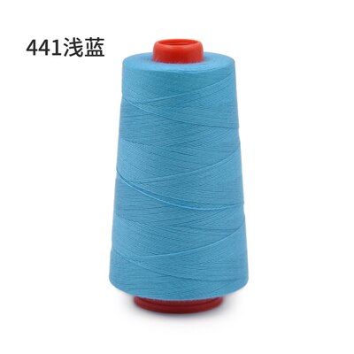 1 Spool 100% Polyester Sewing Thread for Sewing Machine 20S/3 Thicker Than 40S/2 White/Black/Blue/Green 3000 yards: 441 Light blue 20S3