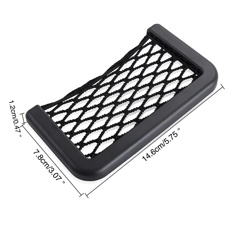 Universal Black Car Net Bag Phone Holder for renault arkana duster logan 2 kaptur sandero laguna 2 kangoo megan 3: 14.6 CM