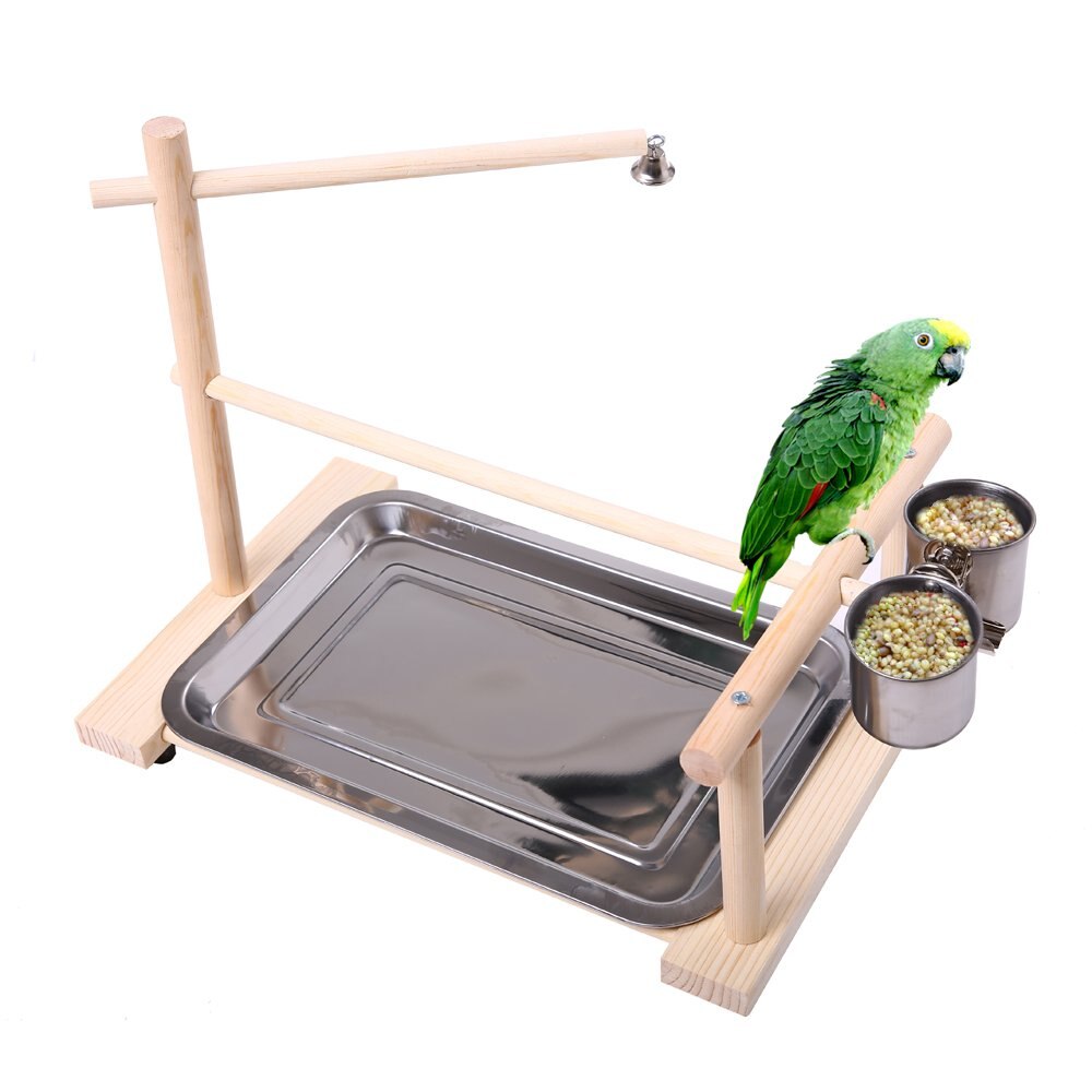Papegojor lekställning fågel lekplats trä abborre gym stativ lekstege leksaker träning lekgym conure kärleksfåglar