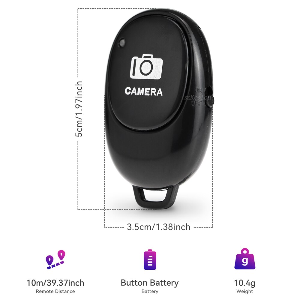 Mini Bluetooth-Compatibele Afstandsbediening Ontspanknop Controle Knop Draadloze Controller Voor Zelfontspanner Camera Telefoon Selfie Accessoire