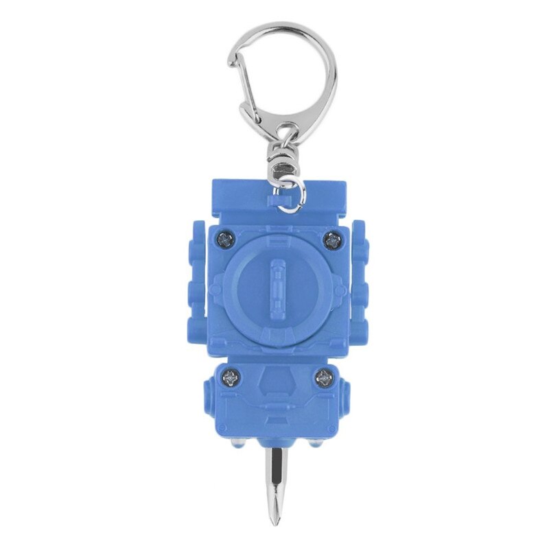 Multi-function robot key pendant with LED Flashlight and Mini portable screwdriver Key Chains students 301-0220