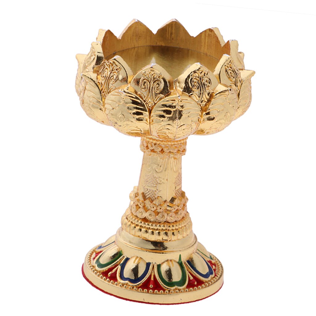 45/76mm höjd buddha lotus smör ljus lamphållare bas brännare för hemmet ber säkert/ förmögenhet/ tur: 76mm