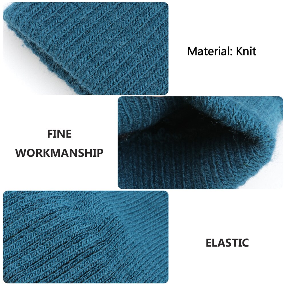1 par de guantes de punto cálidos de invierno, guantes de dedo completo flexibles, guantes gruesos
