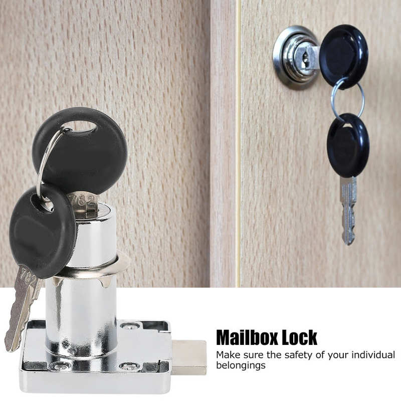 3Pcs/Set Desk Drawer Lock with Key Office Cabinet Wardrobe Mailbox Door Lock Hardware Accessory Household Supplies