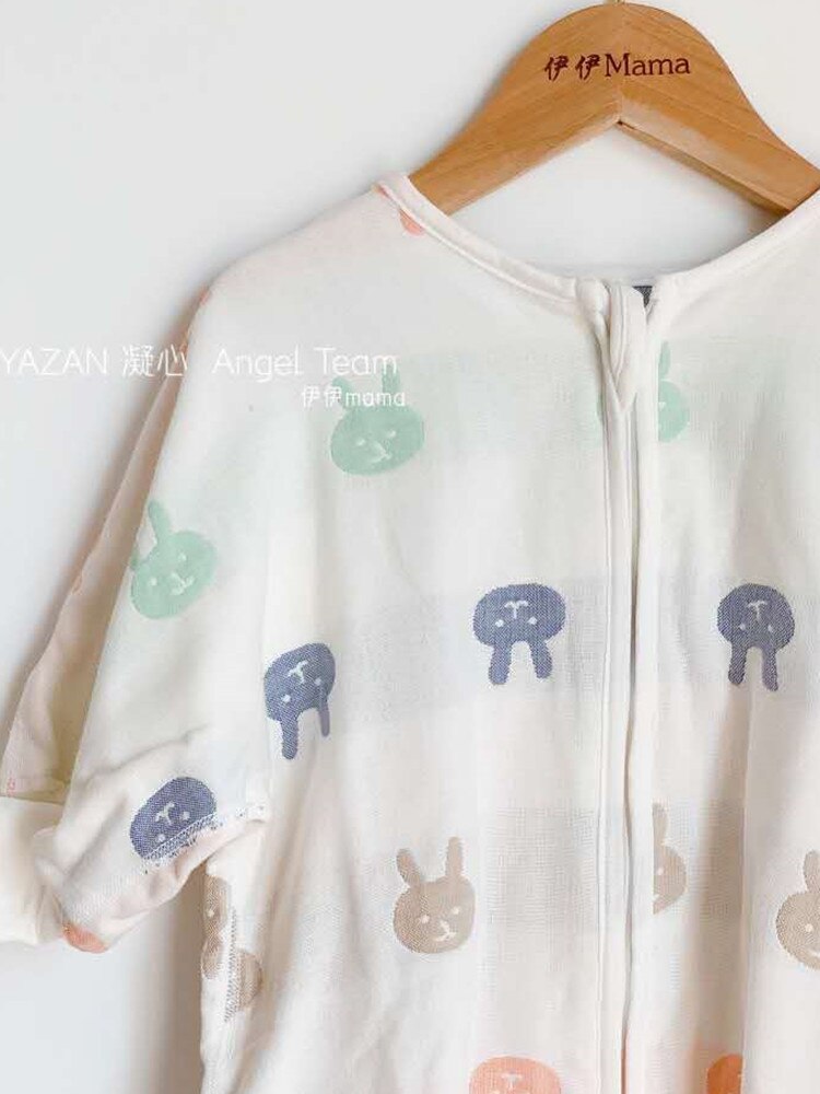 Algodão gaze saco de dormir bebê musselina algodão infantil verão dos desenhos animados para a criança dormir saco crianças cama pijama macio macacão