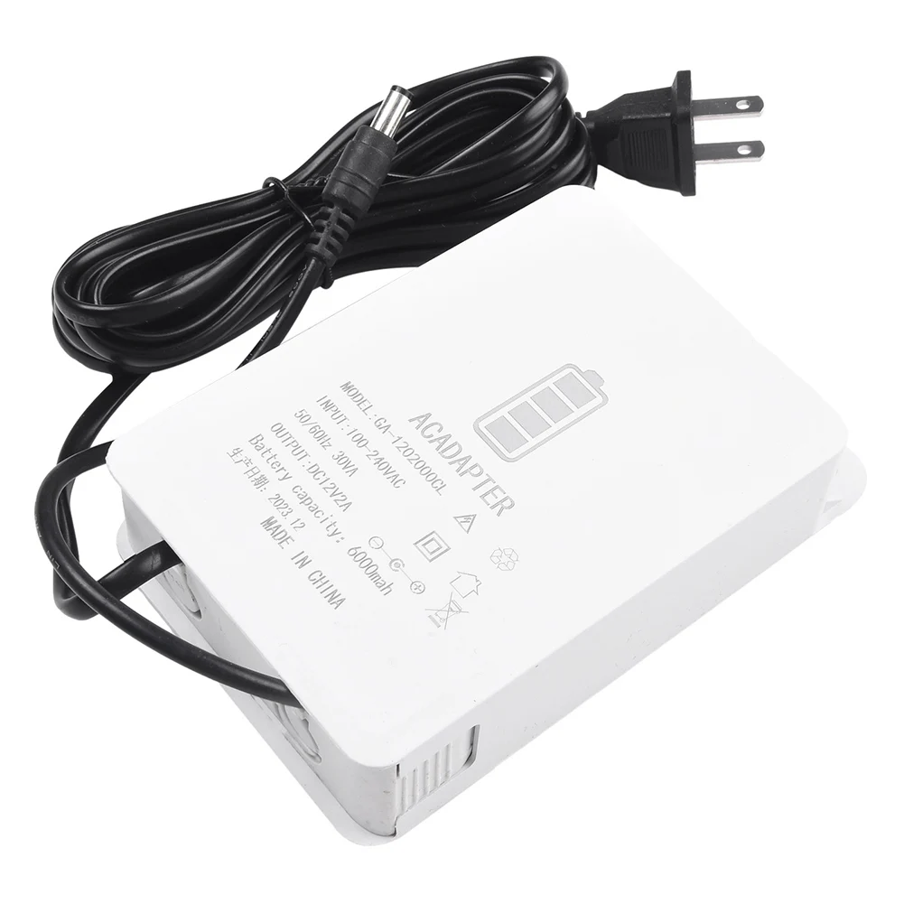 DC12V-2A 6000mAh fuente de alimentación ininterrumpida Mini UPS interfaz de respaldo de batería adaptador de fuente de alimentación ininterrumpida: Marrón