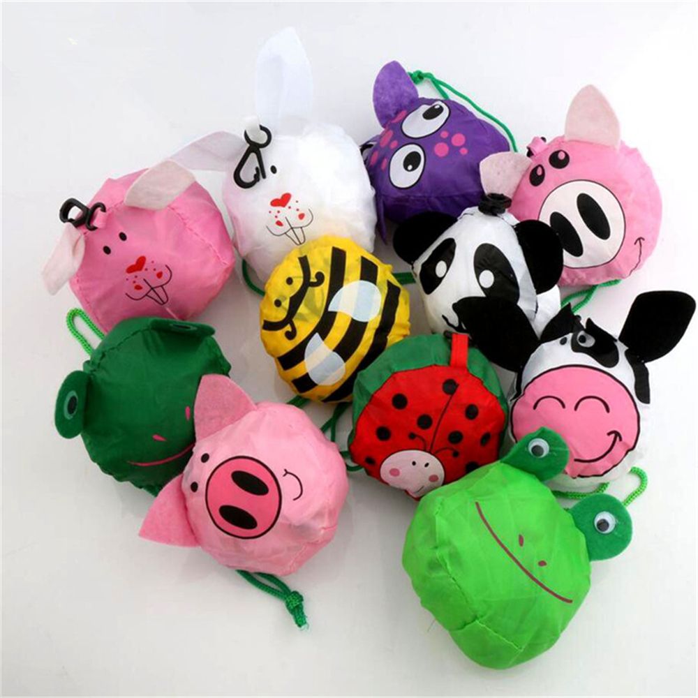 Travel Foldable Handbag Grocery Tote Storage Reusable Animal Shopping Bag