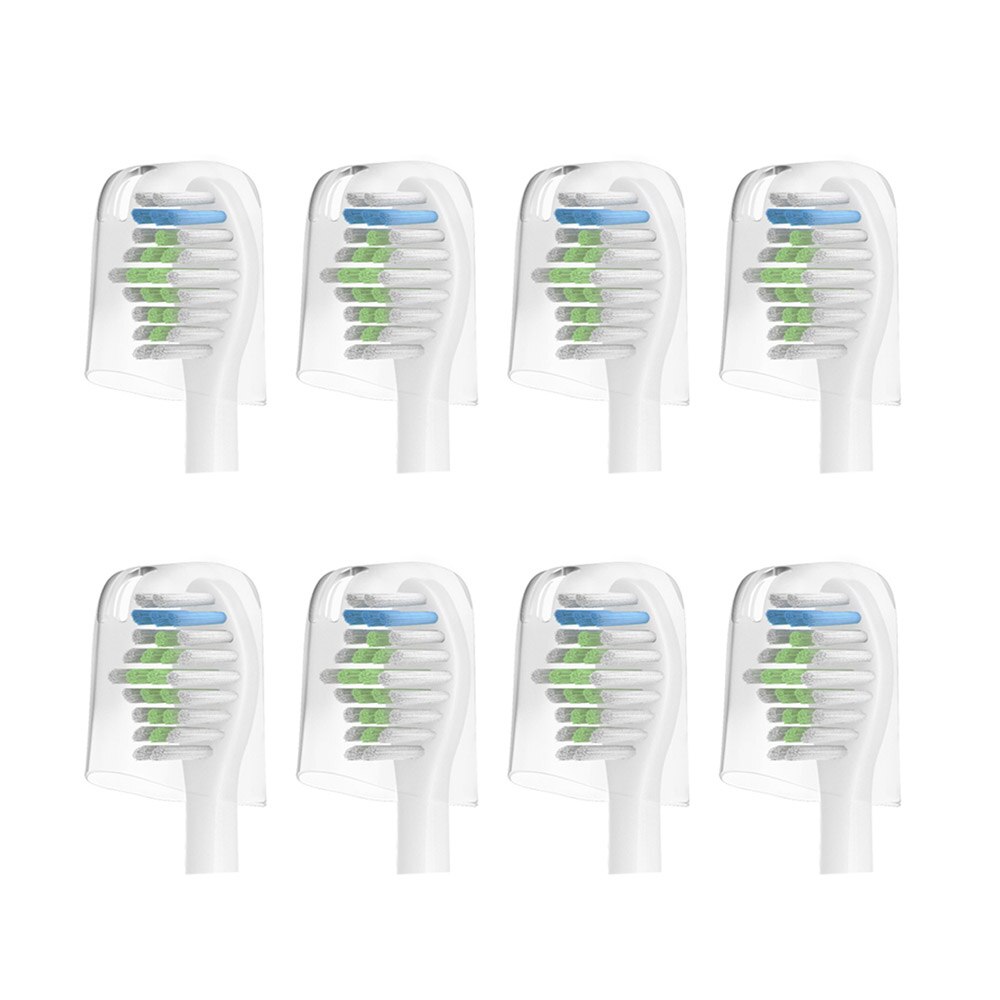 Cabezales de cepillo de dientes para FlexCare, limpieza de diamantes HX6064 HX6930 HX6731 HX9340 HX6950 HX6710 HX9140 HX6500 HX6150: 8PCS with cap