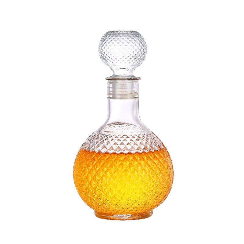 Botella vacía pequeña de Whisky, botella de vino de 50ml, Mini botellas de licor de Alcohol de vidrio con tapa de rosca