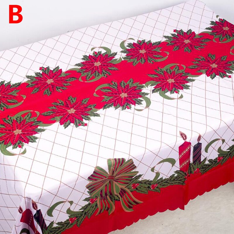 Kersttafelkleed katoen stofdicht tafelkleed kersttafelkleed huisdecoratie: B