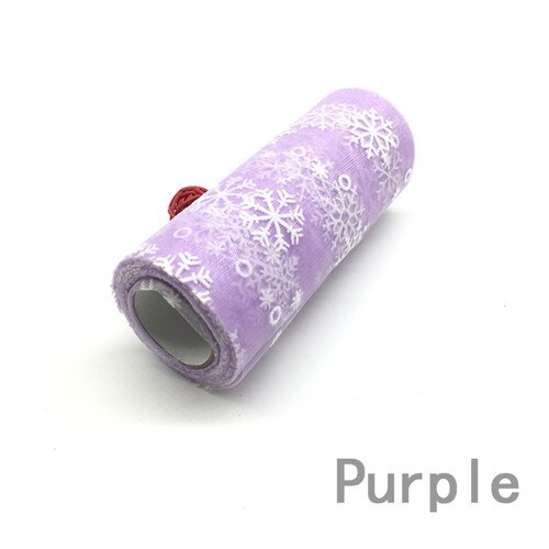 15 cm * 10 yards Schneeflocke Tüll Rolle Organza Sheer Wrap Bogen Stoff DIY Handwerk Tutu Rock Hochzeit Party weihnachten Dekoration: Purple