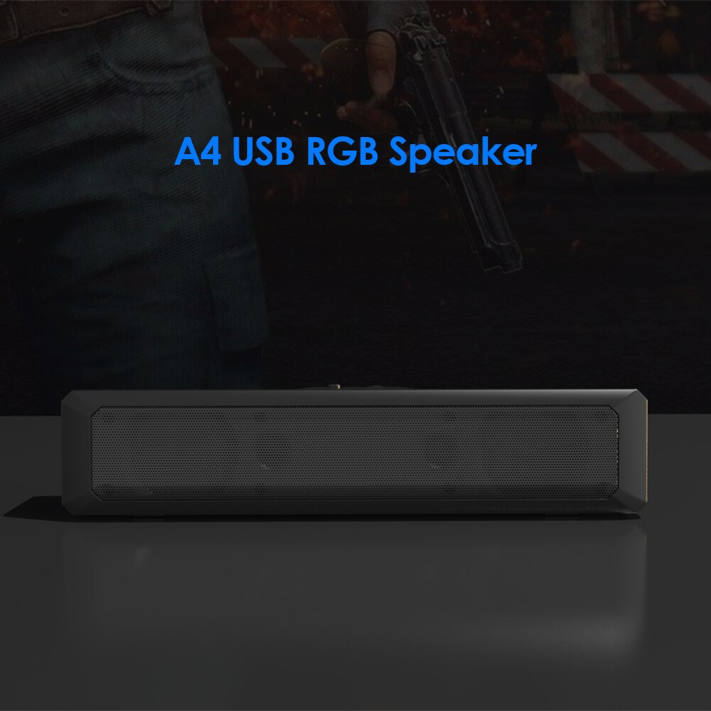 A4 6W Rgb Usb Wired Sound Bar Audio Speaker Multimedia Luidspreker Voor Pc Home Theater Tv Stereo Surround Luidspreker