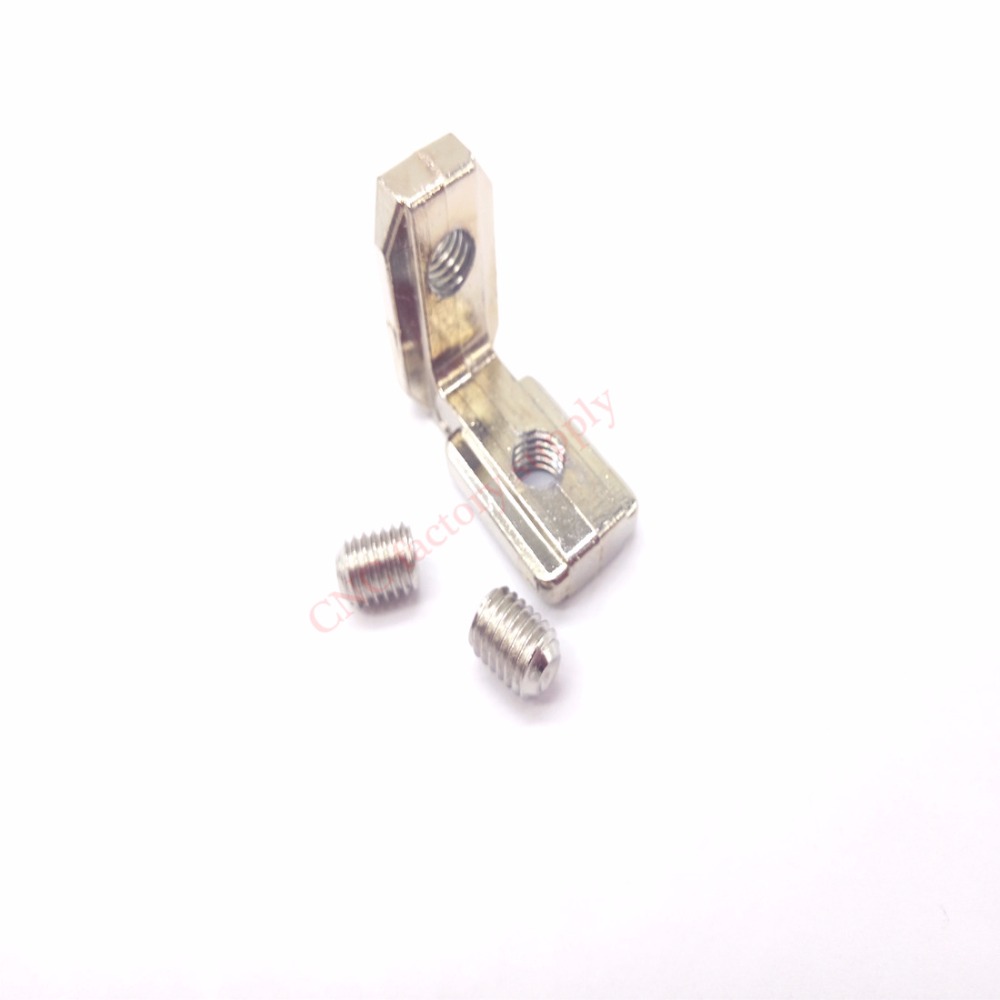 Hotsale T slot L type 90 Degree aluminum connector bracket fastener EU standard 20/30/40/45 series aluminum profile parts