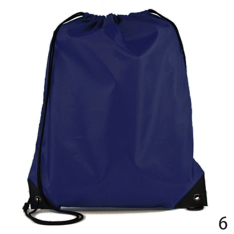 Tragbare Sport Tasche Verdicken Kordelzug Gürtel Reiten Rucksack Fitnessstudio Kordel Schuhe Tasche Kleidung Rucksäcke Wasserdicht: Marine Blau