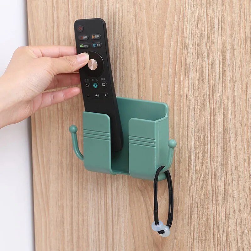 Storage Box Wall Holder A Hook Self-adhesive Multifunction Storage Box Wall Holder Hook Stickers Home Organization