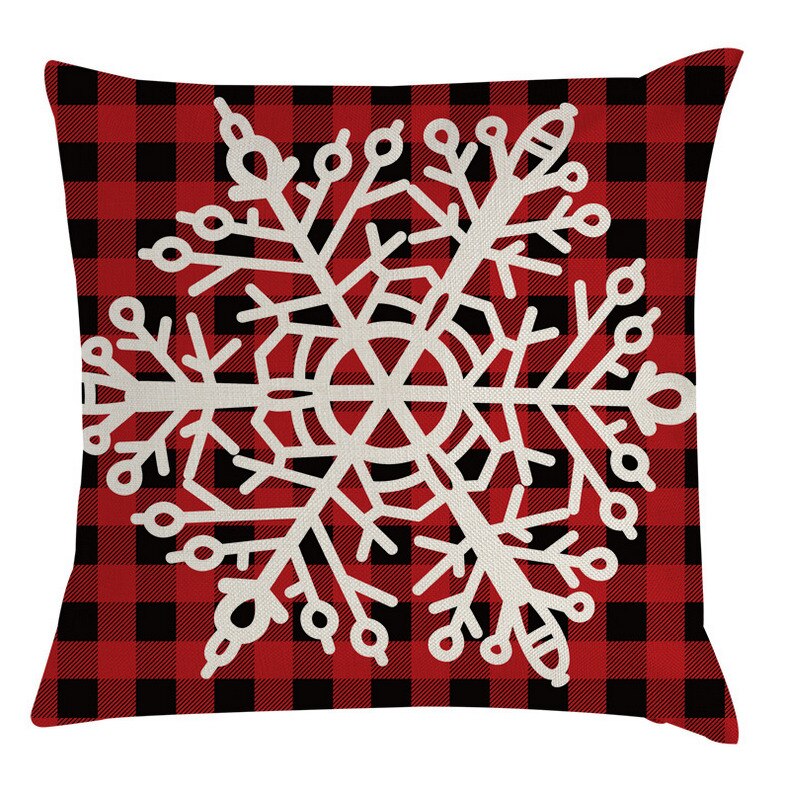 Juleputetrekk 45*45 rød Gud jul trykt polyester dekorative puter sofa hjem dekorasjon putevar