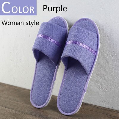 10 Paren/partij Gemengde Kleur Coralline Hotel Family Party Bueaty Spa Vrouw Man Stijl Dikke Half Hoofd Slippers