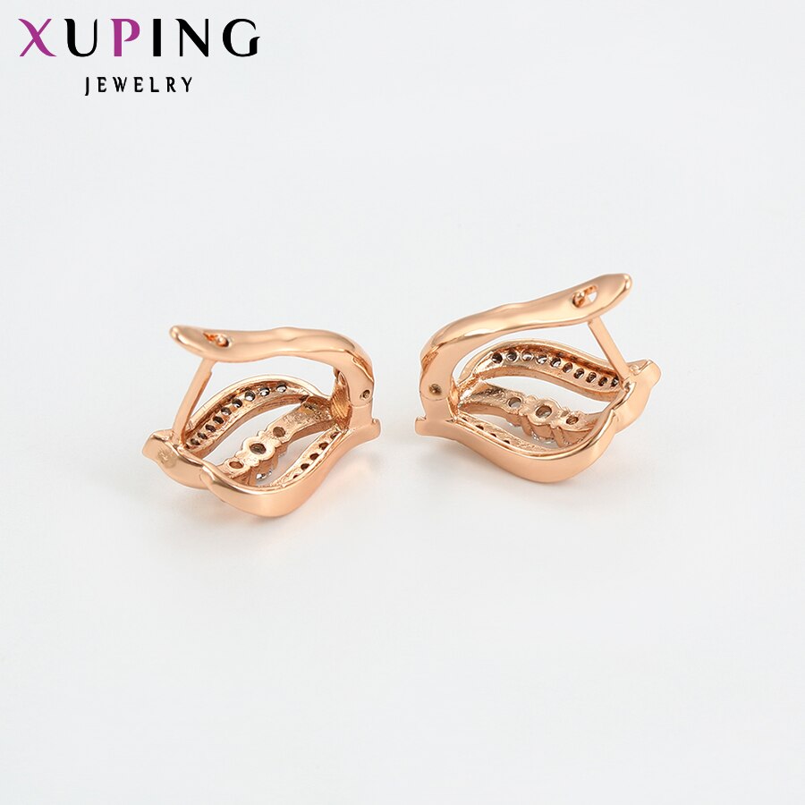 Xuping moda conjuntos de jóias fantástico charme feminino conjuntos rosa ouro cor chapeado jóias presentes do dia das mães 64991