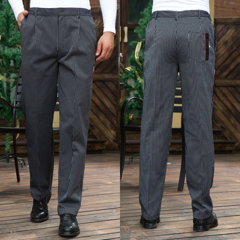 Restaurant Broek Vrouwen Broek Chef Uniform voor Mannen Broek Keuken Elastische Taille Bodems Werken Kleding Chef uniform