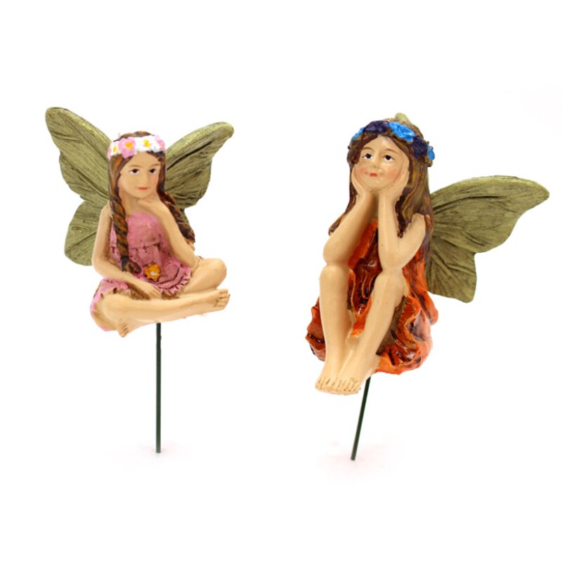 6pcs/set Garden Mini Fairy Figurines Little Girls Poted Plant Ornaments Landscape Home Lawn Decoration Garden Bonsai Craft Decor