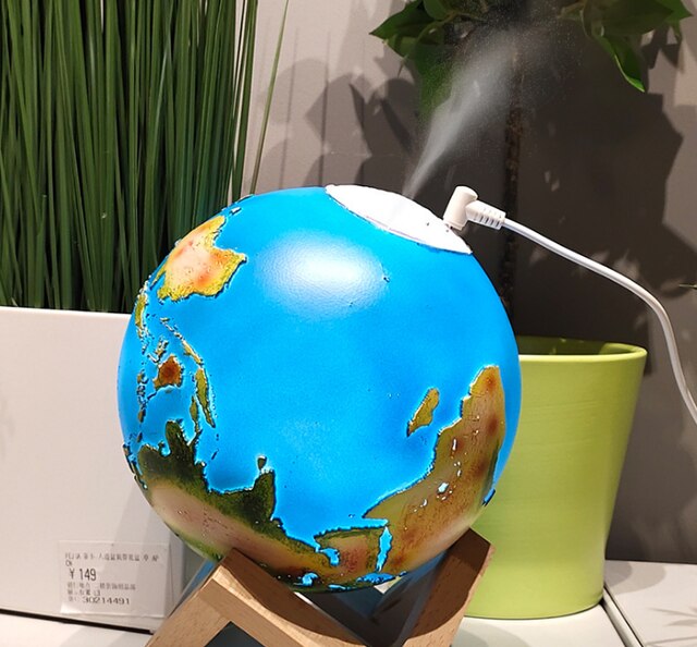 Umidificatore d'aria diametro 15cm per giove, luna, terra (senza batterie, touch tricolore): the  Color earth