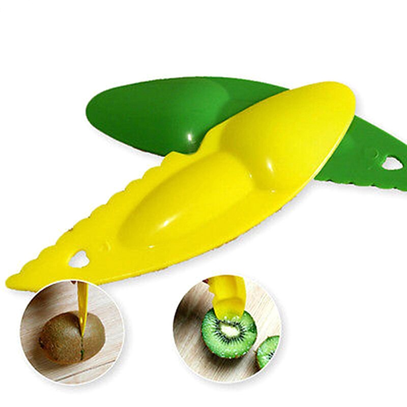 3pc/ set kiwi sked plast godis färg kiwi gräva skopa grönsak frukt kniv skärare skalare skärare köksredskap