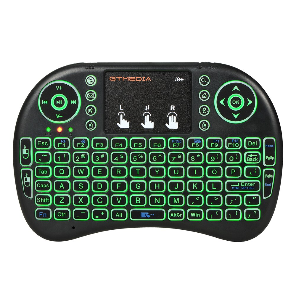 GTmedia – clavier portable sans fil 2.4GHz, i8 ,I8S, rétro-éclairé, Version espagnole, pavé tactile, pour Android TV BOX GTC G1