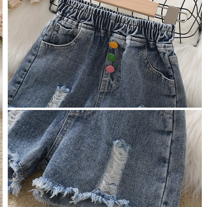 Pantaloncini di jeans per ragazze abbigliamento estate abbigliamento per bambini per adolescenti pantaloncini da scuola Costume abiti 4 5 6 7 8 9 10 11 12 anni