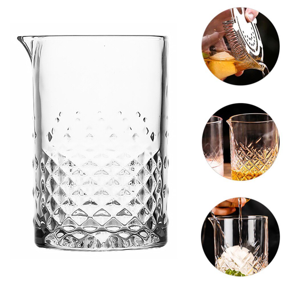 1Pc 700ML Crystal Cocktail Mixing Glass Bar Mixing Pitcher for Stirring Drinks
