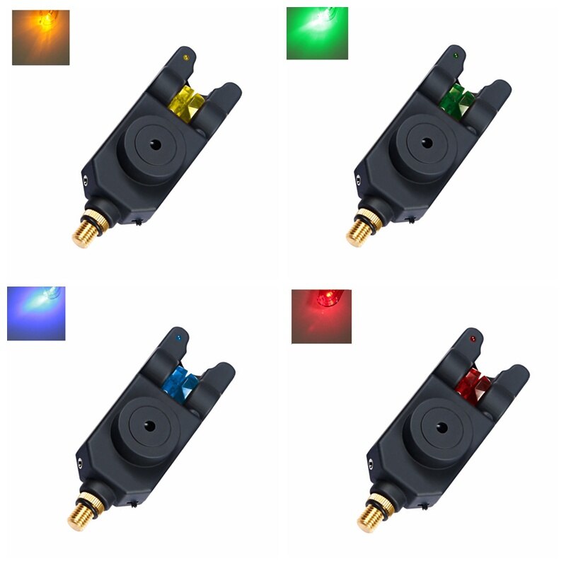 aetheed 1 pieza 2 LED tono ajustable, sensibilidad al volumen, alerta de sonido, alarma de mordedura de Pesca, resistente al agua, alarma de pesca, Ro