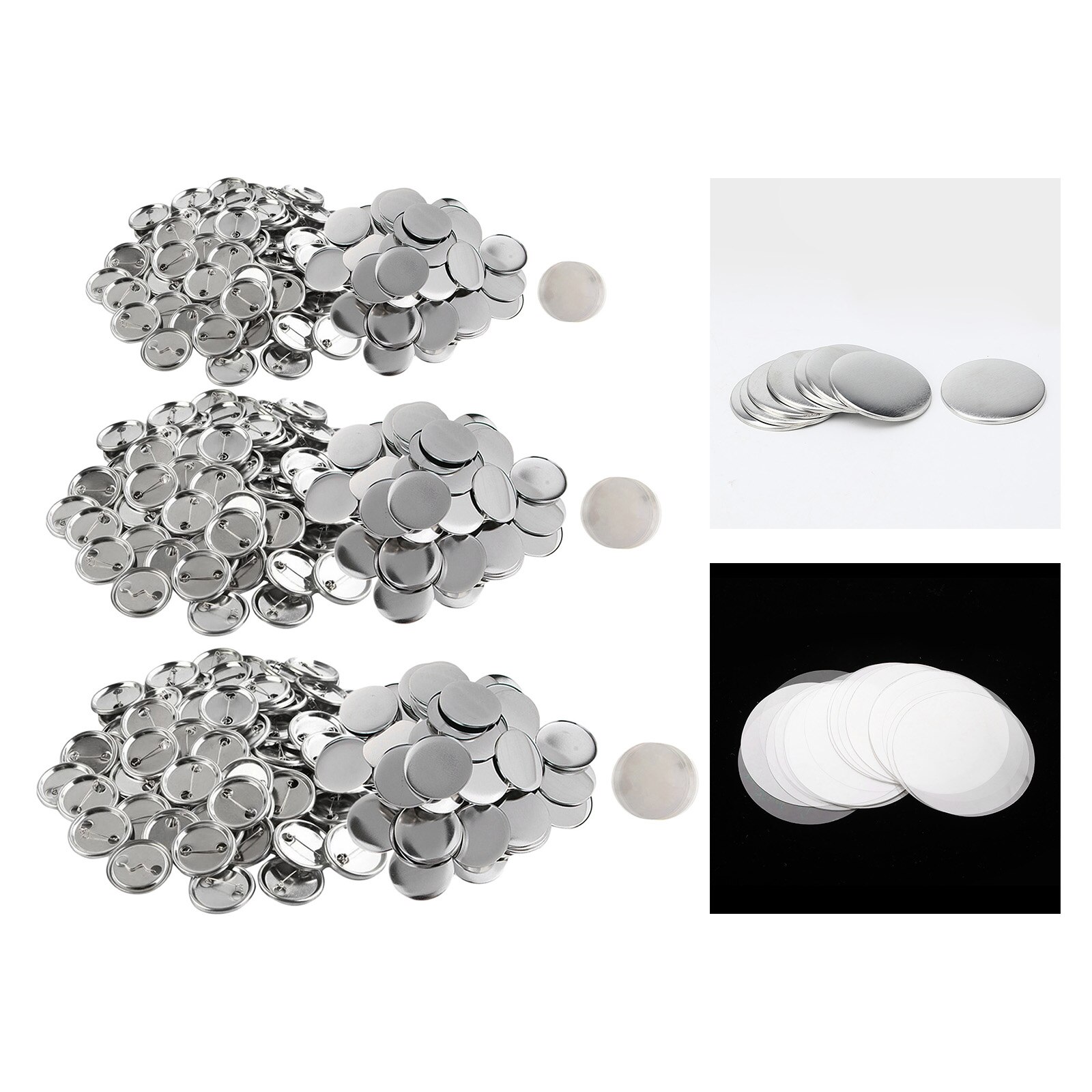 75mm/37mm/ 25mm Round Blank Button Badge Supplies DIY Jewelry Making Component for Crafts Lovers