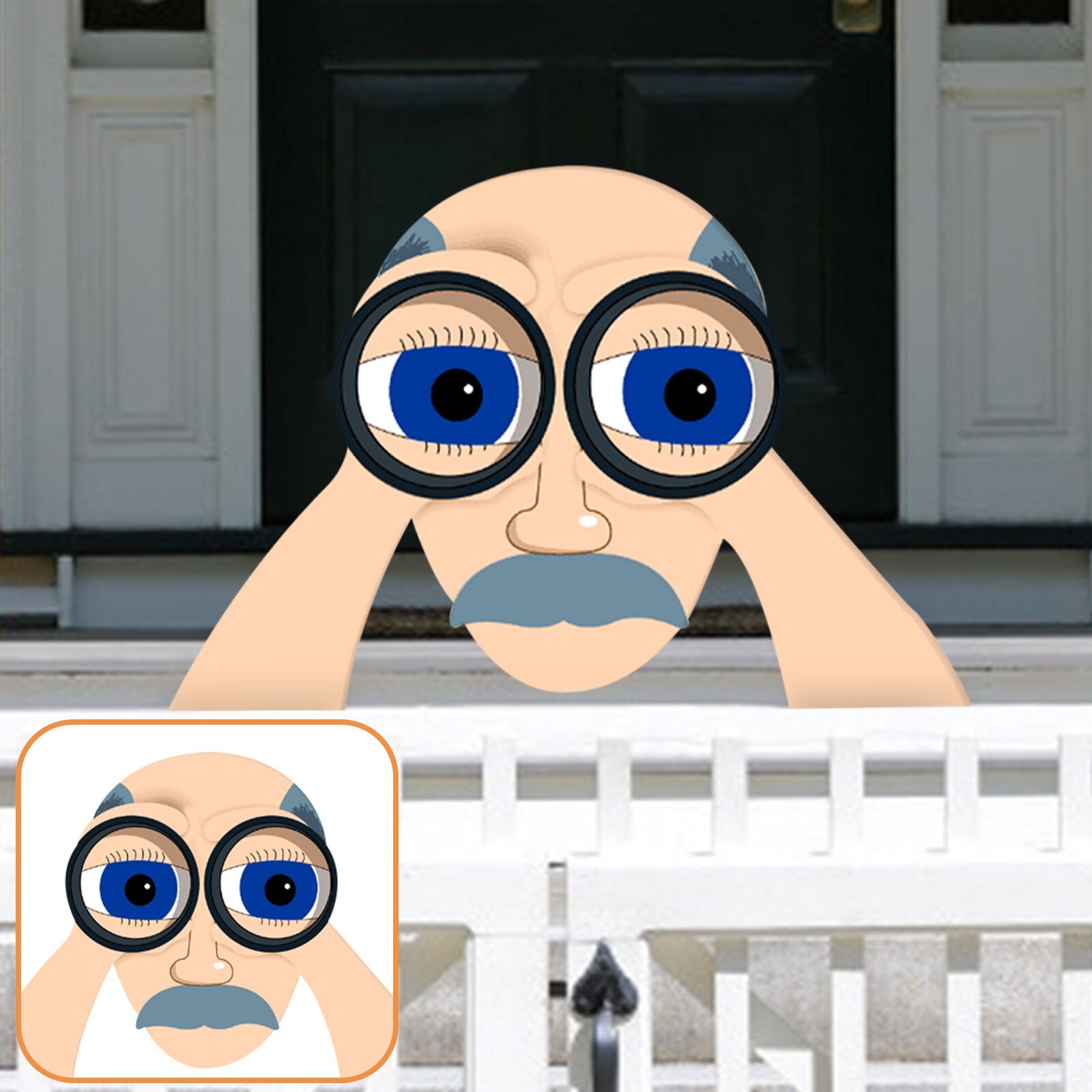 Garden Decoration Outdoor Binocular Spying Fence Peeker Yard Art Garden Nosy Neighbor Couple Décoration De Jardin