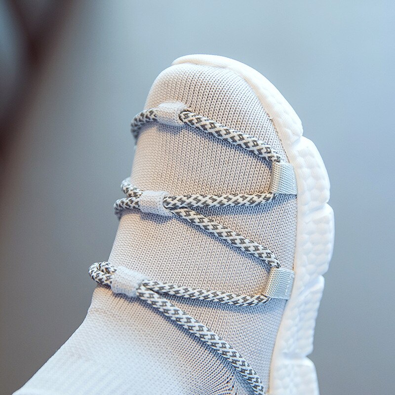 Kinderen Vliegende Gebreide Sokken Schoenen Lente Jongens En Meisjes Koreaanse Stijl Ademende Sport Kids Casual Schoenen CS97