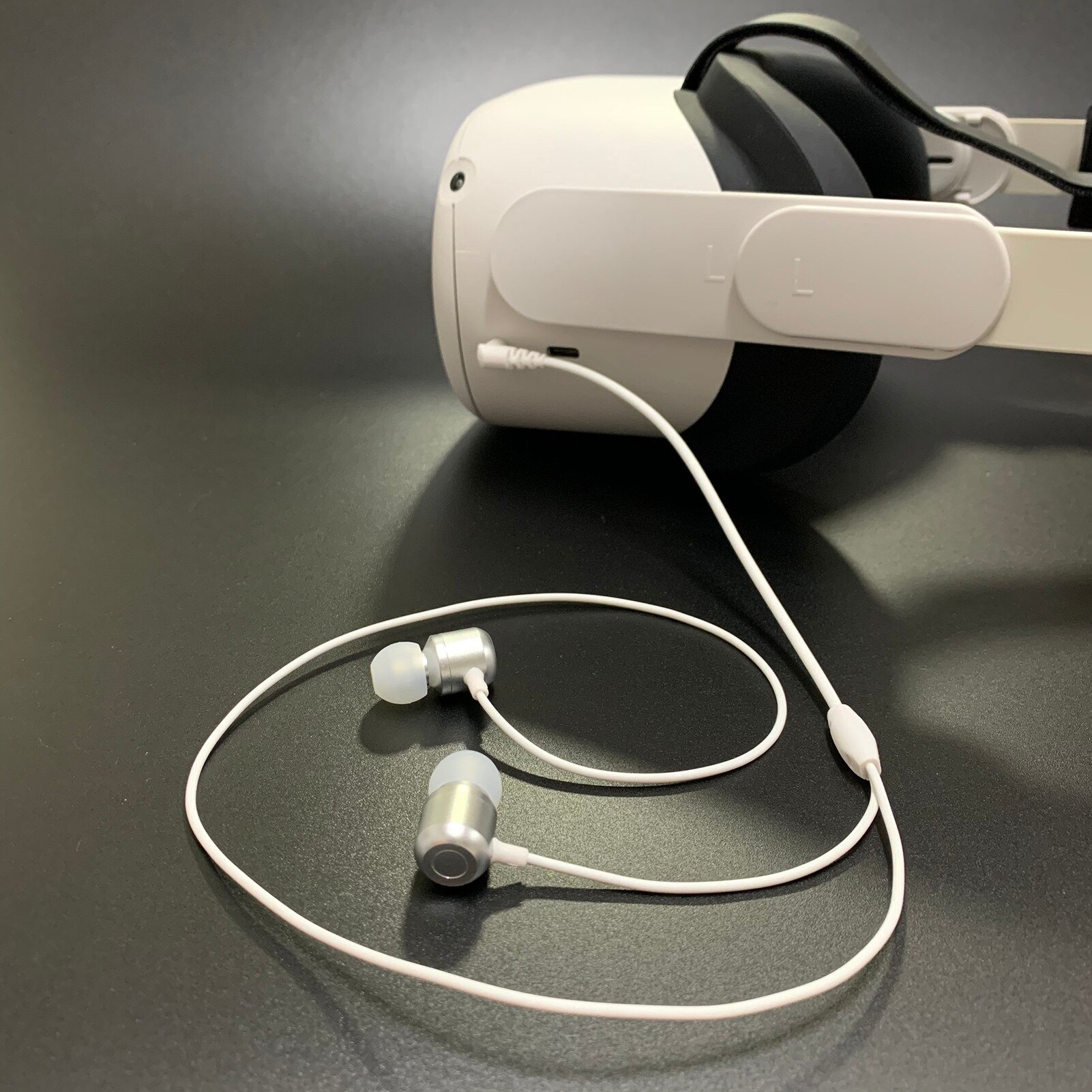 Voor Oculus Quest 2 Vr In-Ear 3.5Mm Wired Oortelefoon, dynamic Drive Gaming Hoofdtelefoon Met S/M/L Siliconen Oordopjes Caps