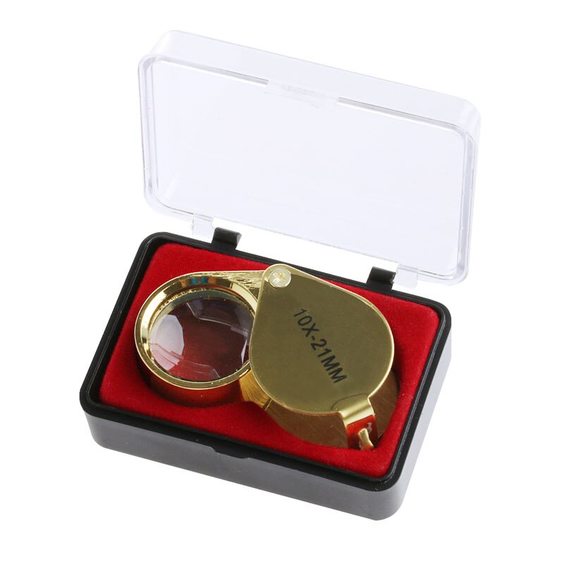 10X21mm Mini Triplet Juwelier Eye Loep Vergrootglas Vergrootglas Sieraden Diamond