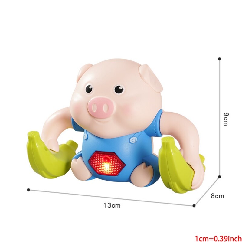 Electric Rolling Induction Learn to Talk Cute Pig Toy Voice Control Tumbling