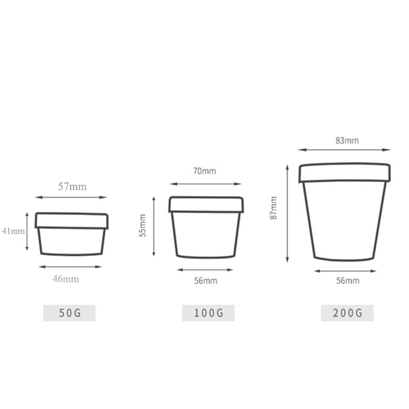 10 stuks lege potjes 50g 100g 200g veelkleurige plastic cosmetische make-up gezichtscrème container ijspot met binnendeksel