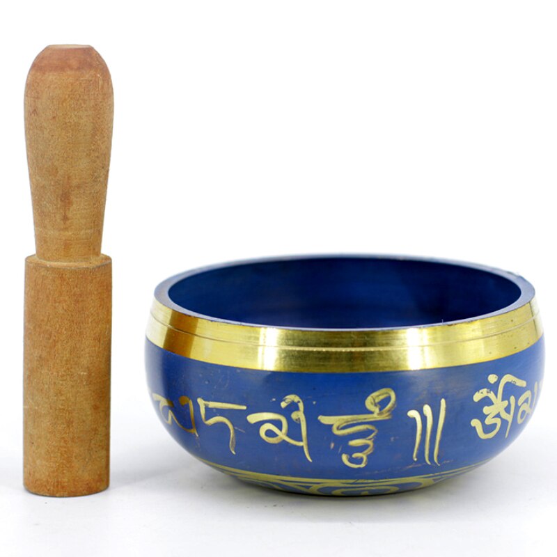 Silent Mind Tibetan Singing Bowl Set Blue Color Wi Vicedeal