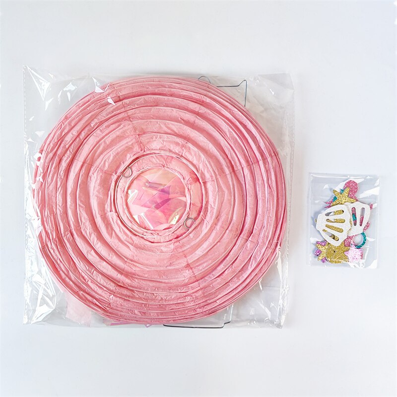 Partydeco Papieren lantaarn, crème, 25cm (1 pkt / 1 st