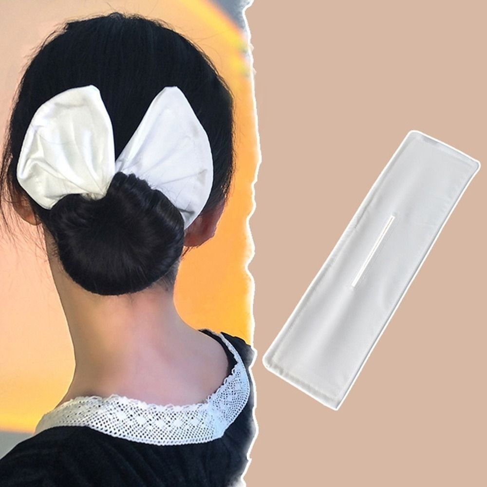 Diadema con estampado de moño, horquilla para mujer y niña, tela artesanal, creador de moño circular, soporte para cola de caballo, diadema, rizador, accesorios para el cabello: plum