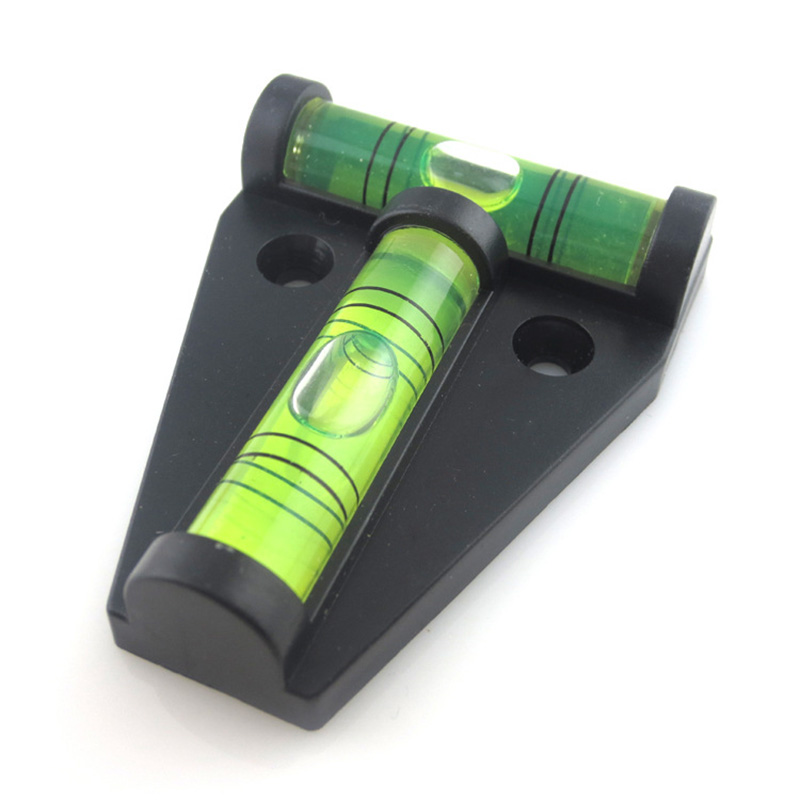 T Shape Spirit Level Bubble Portable Level Spirit Bubble Outdoor Motor Camper Van Fixing Level Measure Instrument Random Color