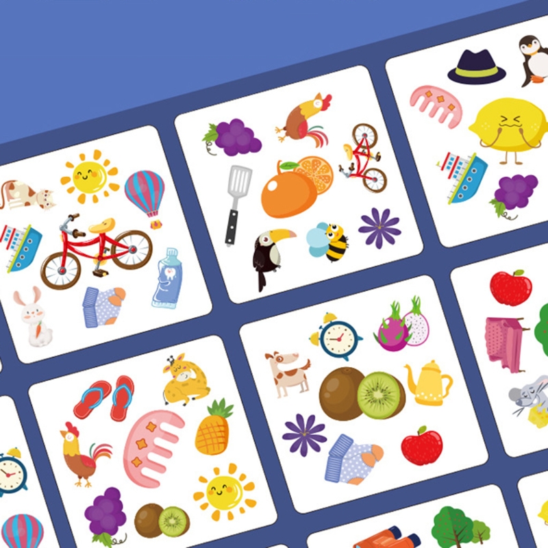 Preschool Kids Verbeteren Intelligentie Puzzel Bijpassende Kaarten Draagbare Kaarten Tafel Spel Speelgoed