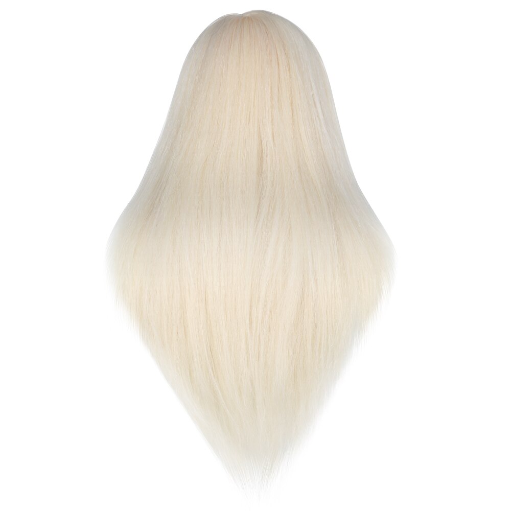 50%  echte haren 60cm blonde haren mannequin hoofden haarverzorgingstraining poppenhoofden haar mannequins